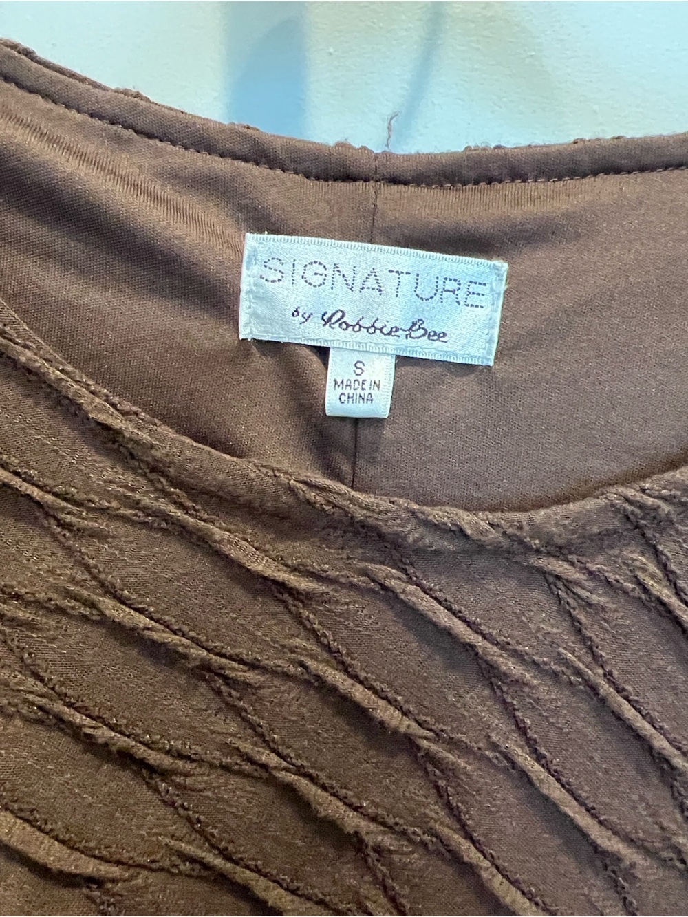 Signature Textured Asymmetrical Brown Dress - Robbie Bee NWT - Picture 3 of 10